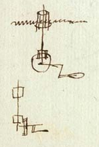 Illustration of lever that was used to move the roof of one of the domes. Illustration of lever that was used to move the roof of one of the domes.