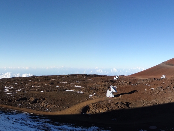 Second image in a panorama of the SMA array atop mauna kea Hawaii