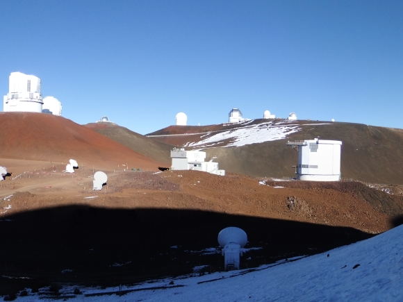 Fourth image in a panorama of the SMA array atop mauna kea Hawaii